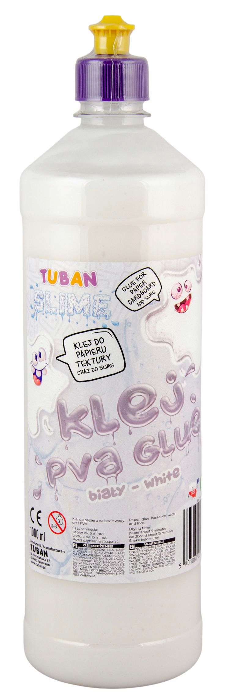 

Slime Klej Do Papieru Pva 1L Biały Tuban