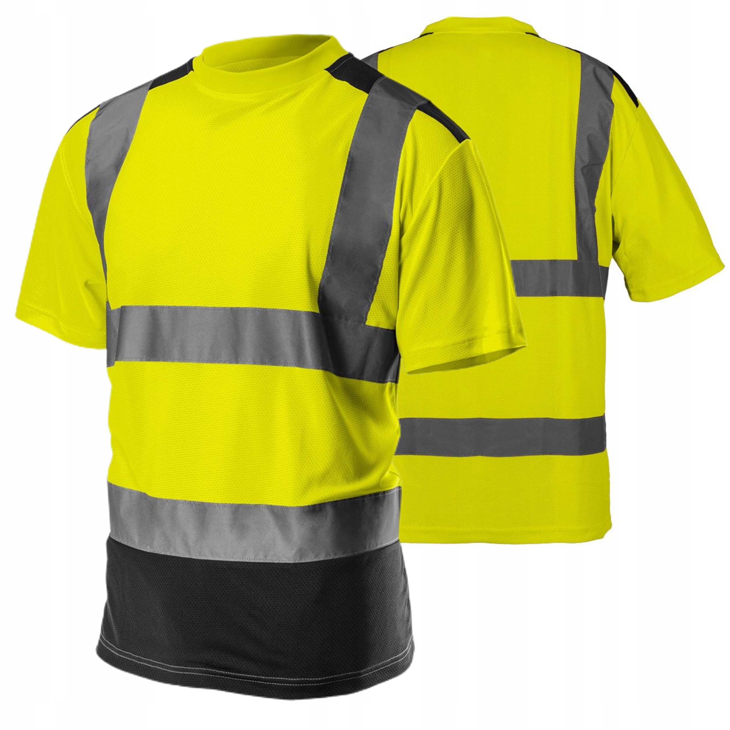NEO T-SHIRT KOSZULKA ROBOCZA ODBLASKOWA OSTRZEGAWCZA ŻÓŁTO-CZARNA 81-730-M