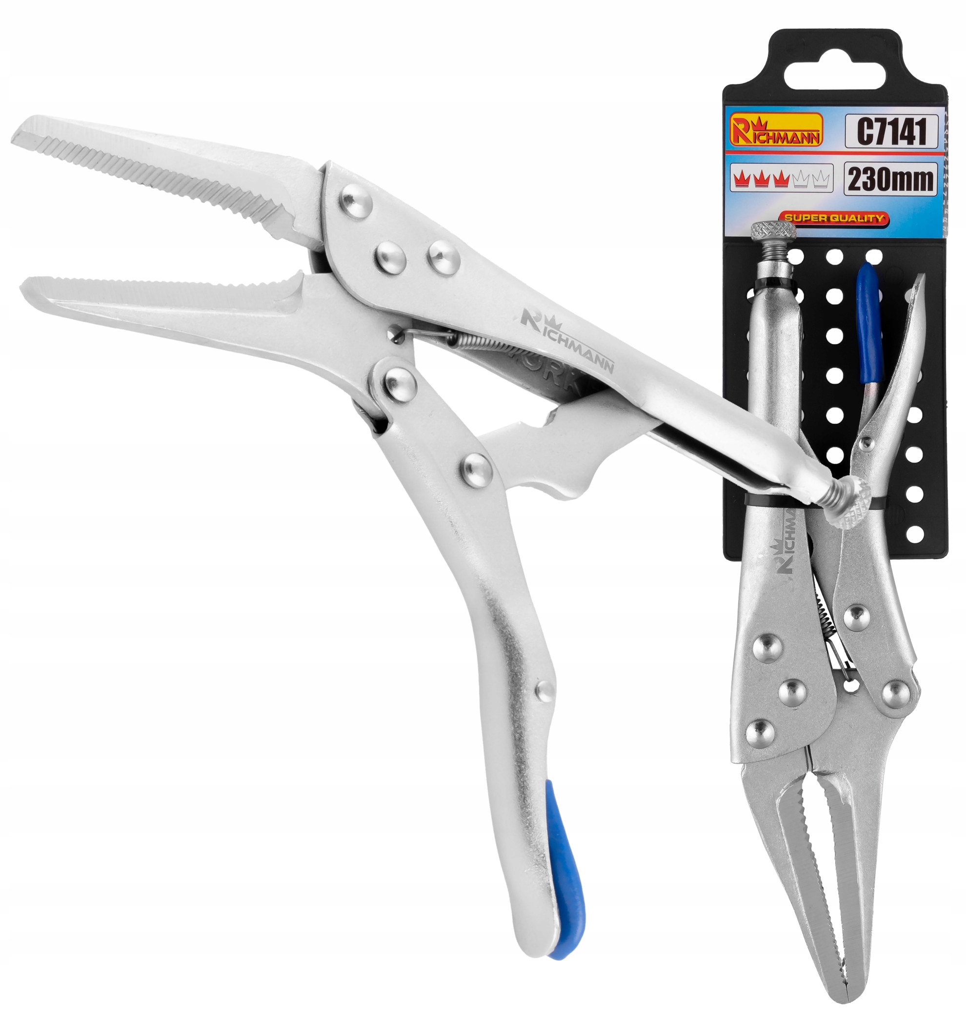 C7141 щипцы для зажима моржа удлиненные 230 мм