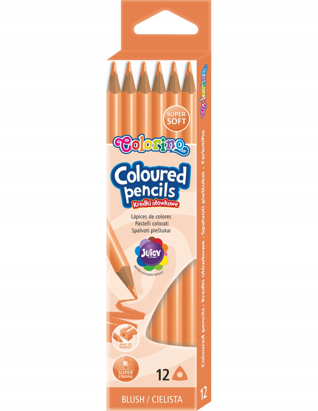 

Kredki ołówkowe trójkątne 12 szt Colorino Cielista