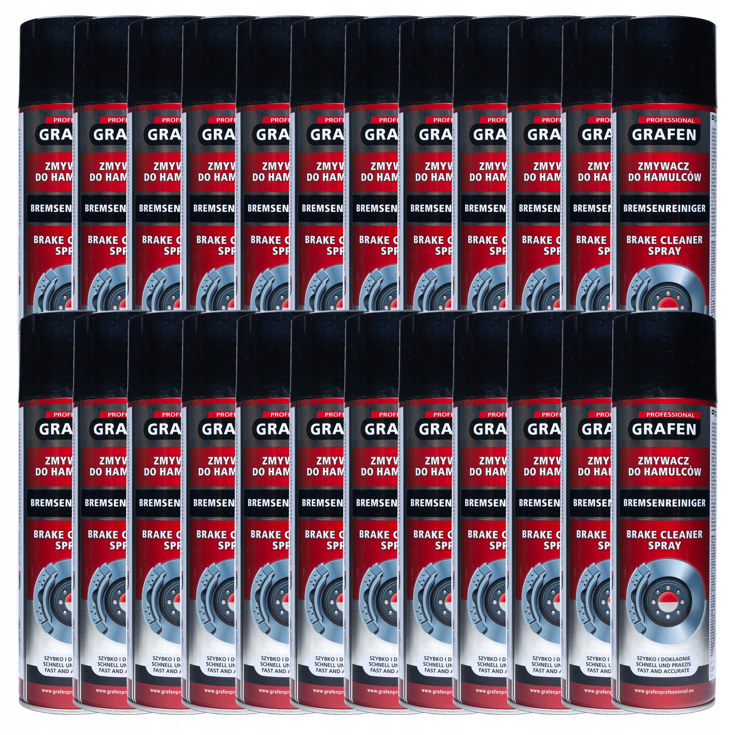 24x Środek Odtłuszczania Zmywacz Hamulców Grafen Brake Cleaner Spray 500ml