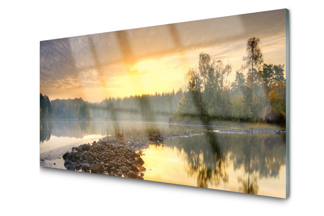 

Panel szklany Płytka Dekor Jezioro 120x60 + Klej