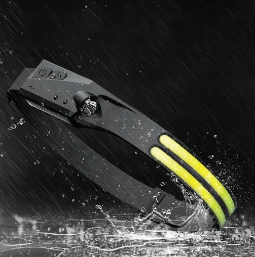 HIT LATARKA CZOŁOWA NA CZOŁO PODWÓJNY LED JAKOŚĆ ! Materiał guma