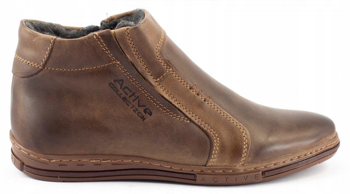 

Buty Męskie Skóra Polskie 381S Brązowe 38