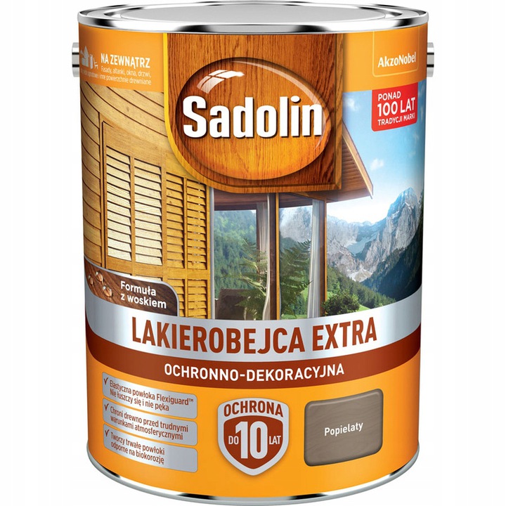 

Sadolin Extra 5L Lakierobejca Kolor: Popielaty