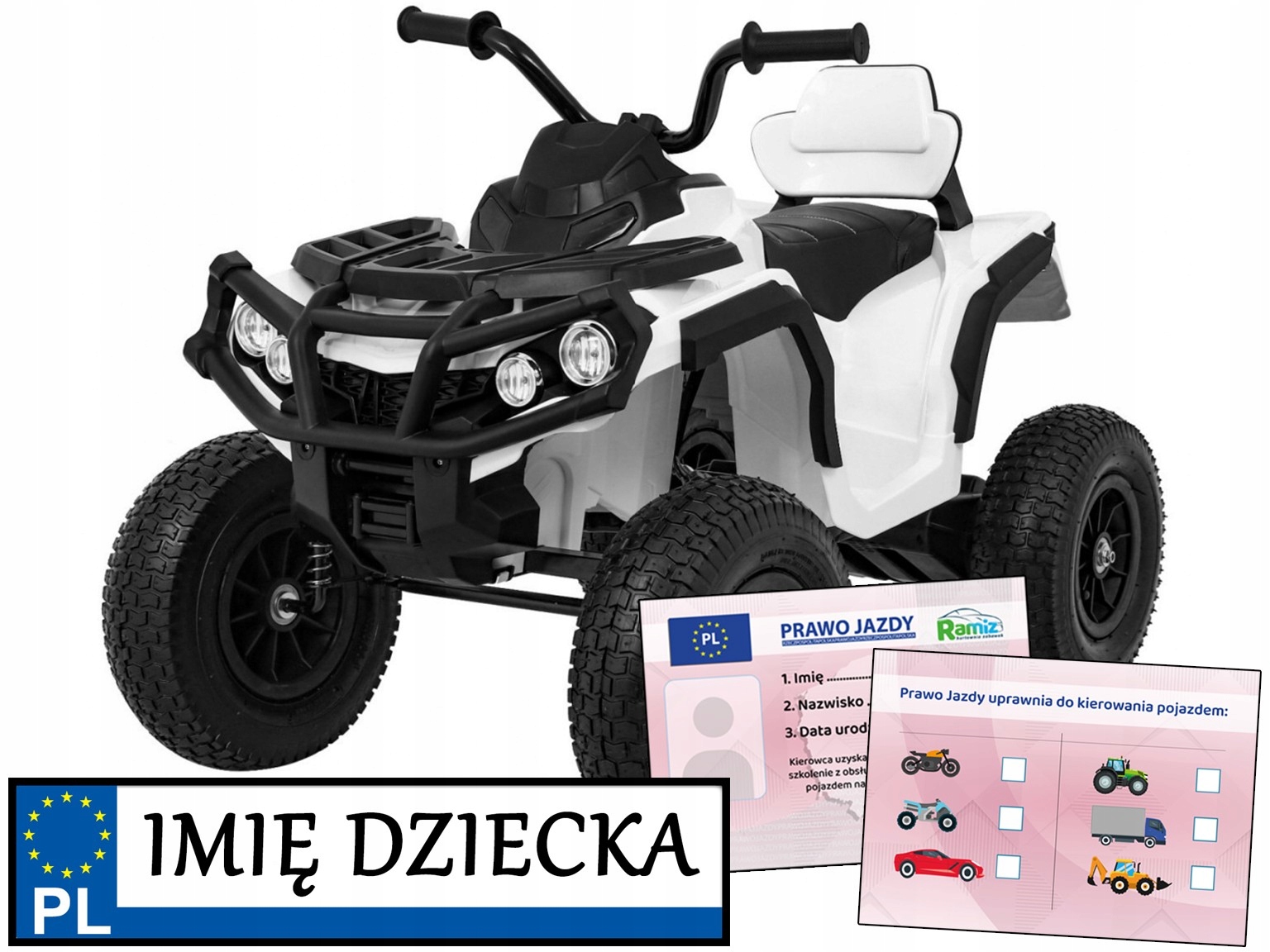 Quad Atv terenowy elektryk dla dziewczynki Pojazd Akumulatorowy terenówka