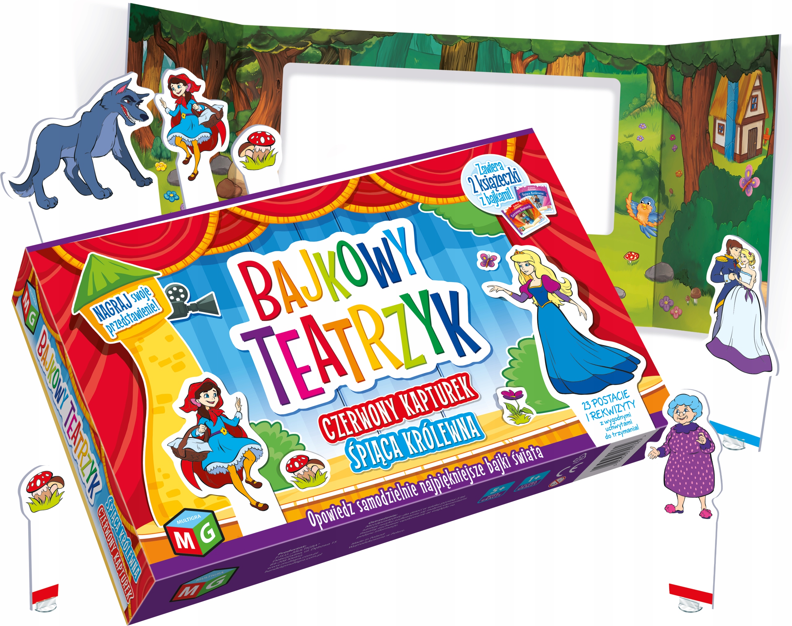 DOMOWY BAJKOWY TEATRZYK śpiąca królewna i kapturek EAN (GTIN) 5906395301362