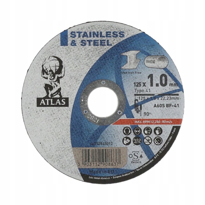 Tarcza do cięcia NORTON ATLAS 125x1,0