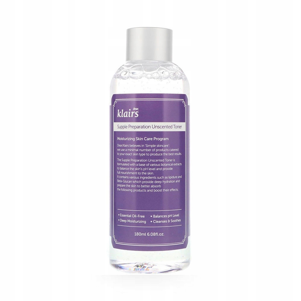 Klairs Supple Preparation Unscented Toner hydratační pleťové tonikum 180 ml