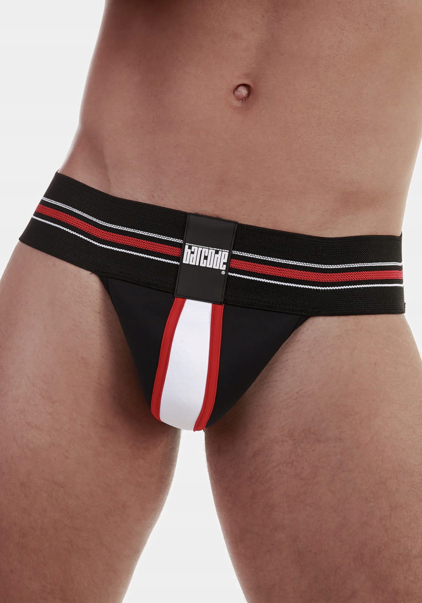 Jockstrap Barcode Berlin Denis černá-bílá-červená M