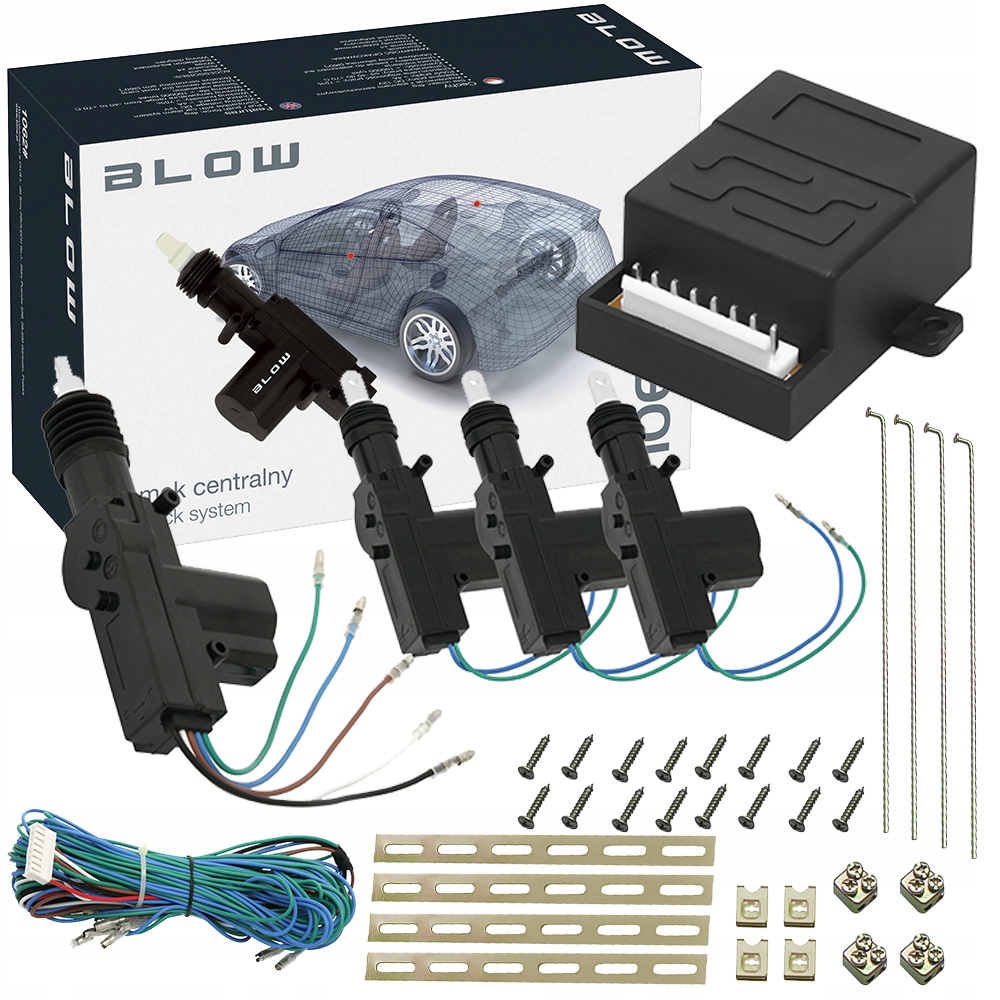 ZAMEK CENTRALNY CENTRALKA SIŁOWNIKI OSPRZĘT ZESTAW