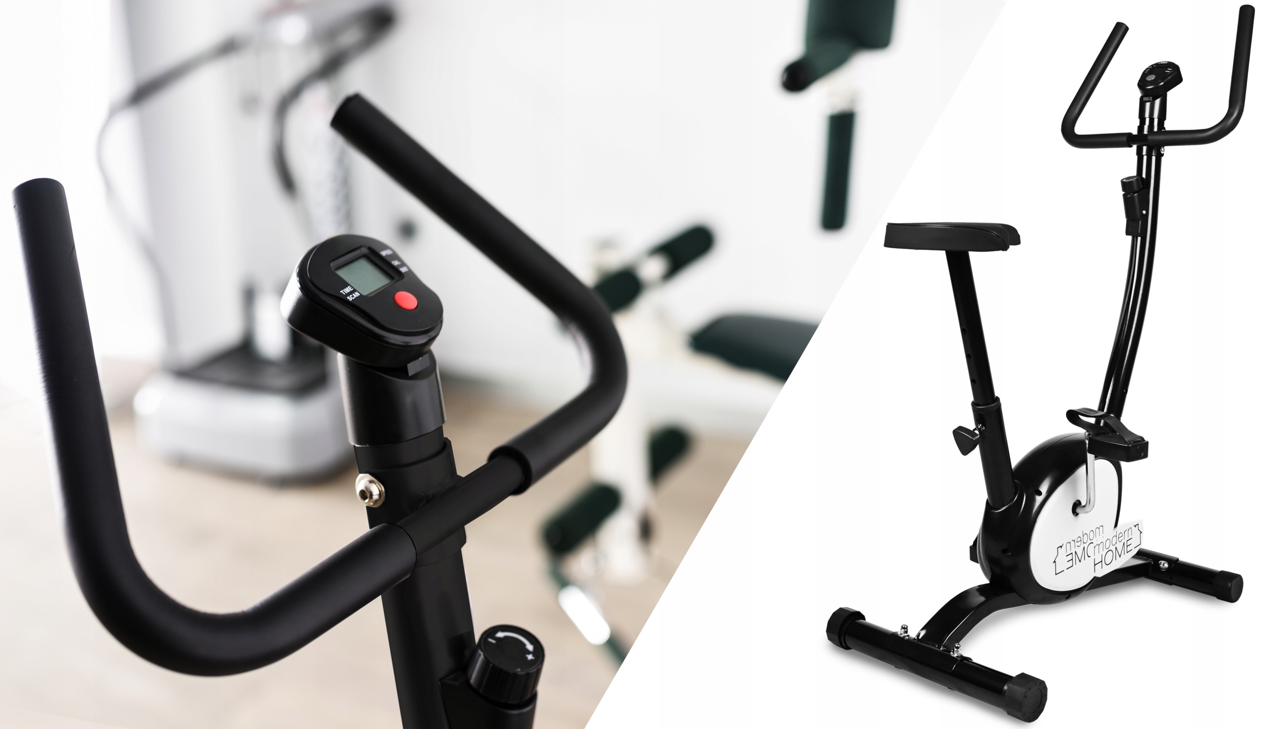 PROFESJONALNY ROWEREK Stacjonarny ROWER TRENINGOWY KOMPUTER WYŚWIETLACZ XXL Marka ModernHome