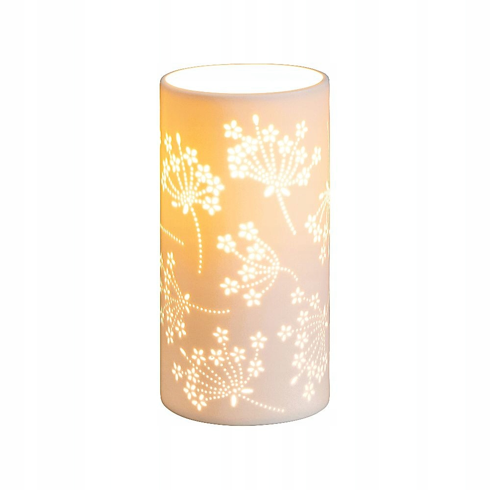 Villa Italia Porcelánová stolní lampa 20 cm s prolamovaným vzorem Satin