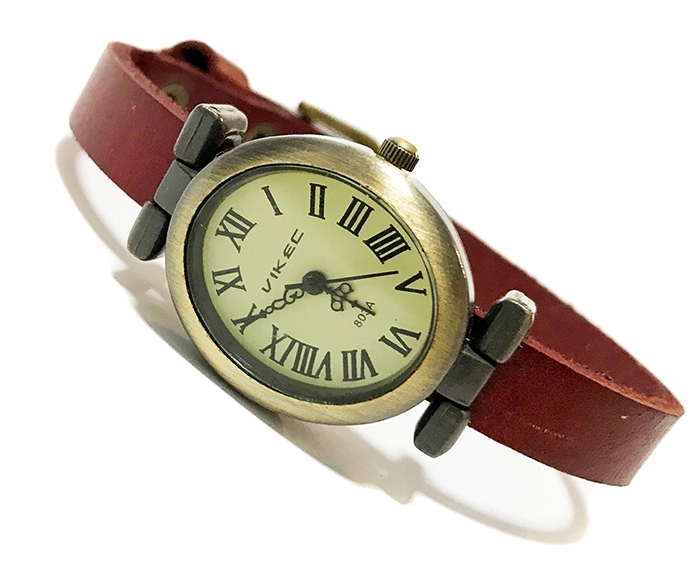 

Zegarek damski - retro - Vintage - pasek - skóra