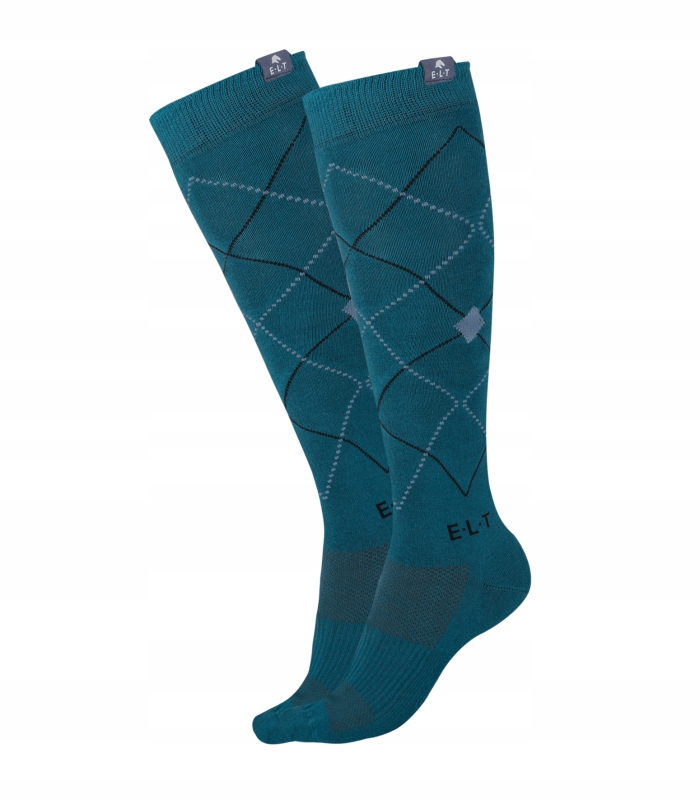 Podkolanówki jeździeckie skarpetki skarpety Argyle Elt petrol blue r. 43-46