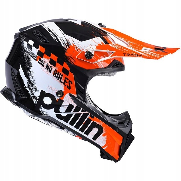 Pull-in Trash Black/orange prilba s krytom cross enduro off-road M