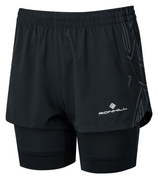 Ronhill Wmn's Tech Marathon Twin Short Black Rozmiar S