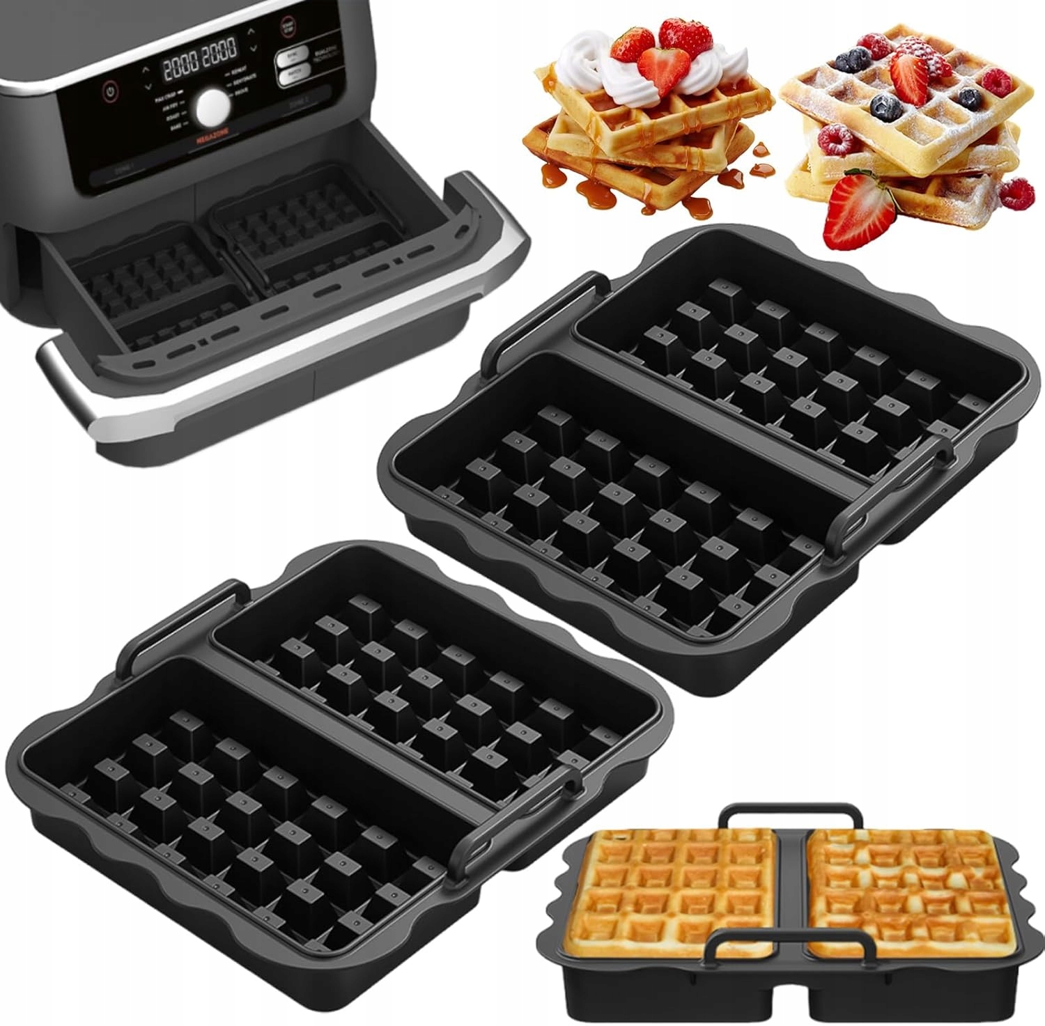 2x Forma Organizér Pro Fritézu Na Vafle Air Fryer Bez Tuku