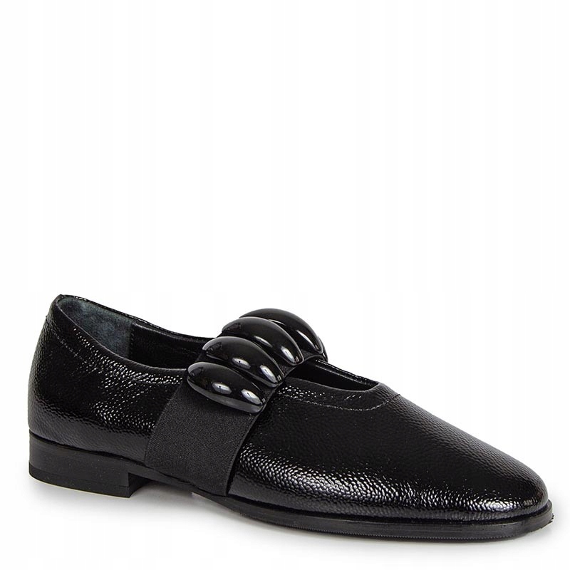 Boccato 728.826 Černé Kožené Baleríny S Ozdobným Páskem 39