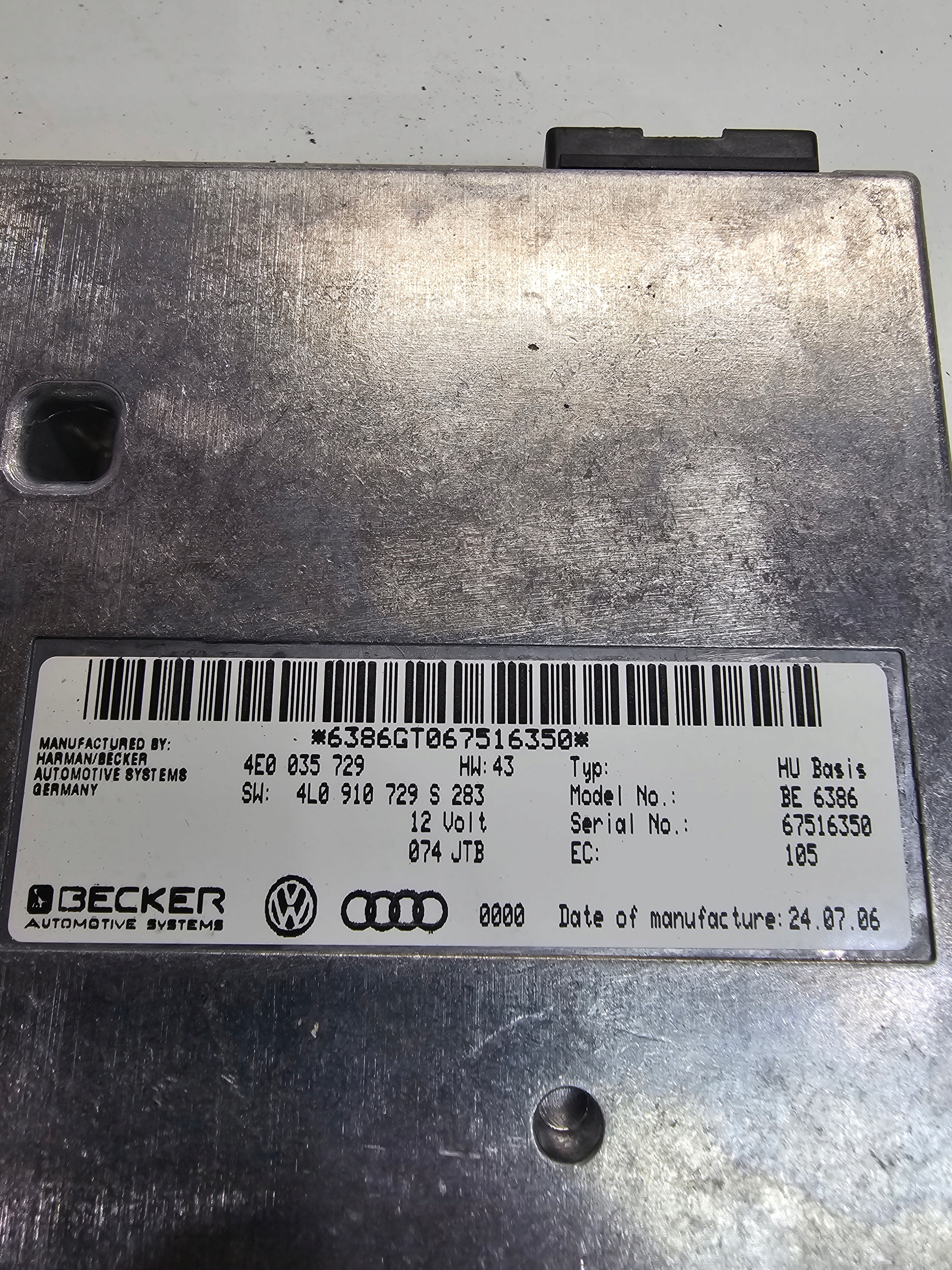 control unit module MMI Q7 A6 C6 4E0035729 4L0910729S