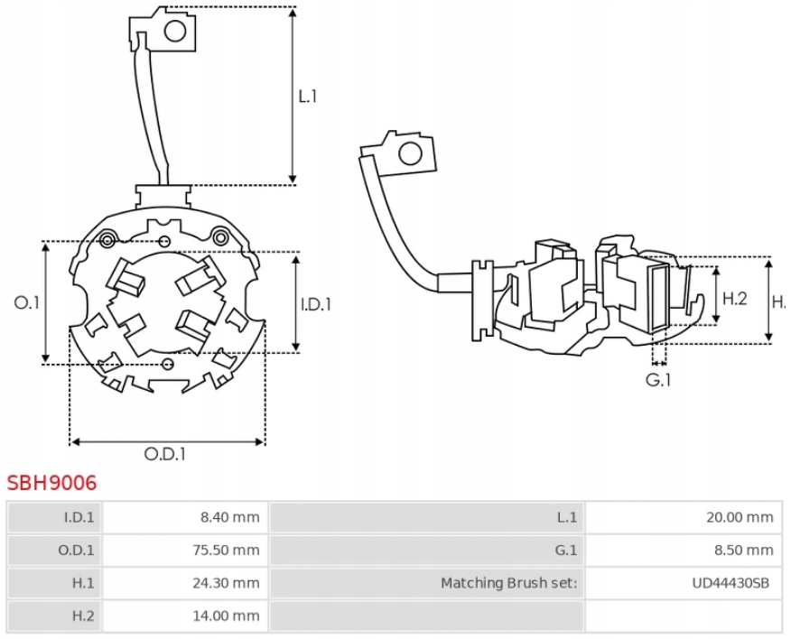 BRIGGS STRATTON Szczotkotrzymacz DO KOSIARKI Numer katalogowy części SBH9006
