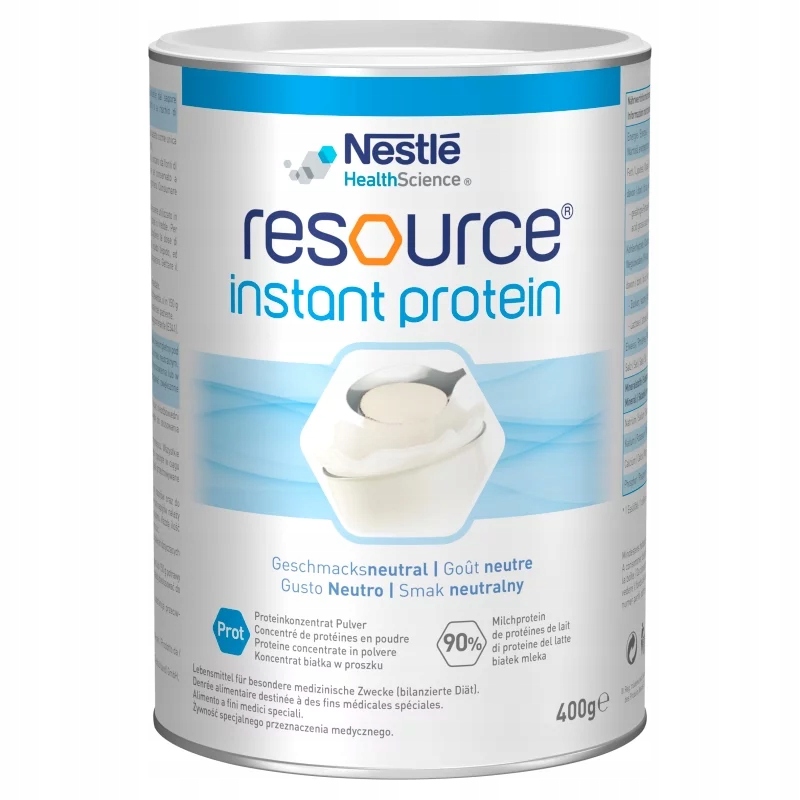 Resource Instant Protein, koncentrat białka w proszku, smak neutralny, 400g