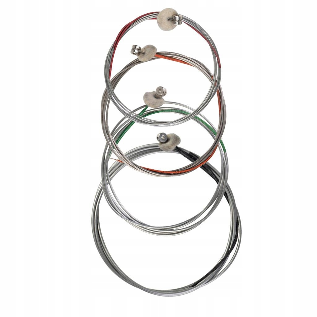 4-częściowe do gitary basowej - srebrne, Rozmiar inny