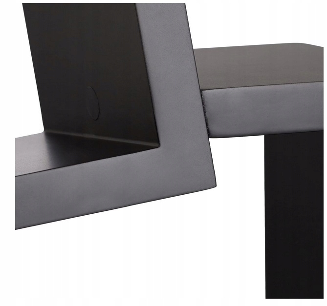 RelaxDays Półka Regał Loft Industrialny Książki Czarna Wisząca Ścienna Szerokość mebla 50 cm