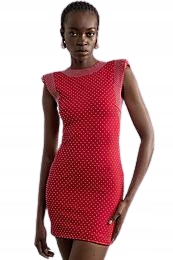 Karen Millen Červená Šaty S Baskinkou M B1F