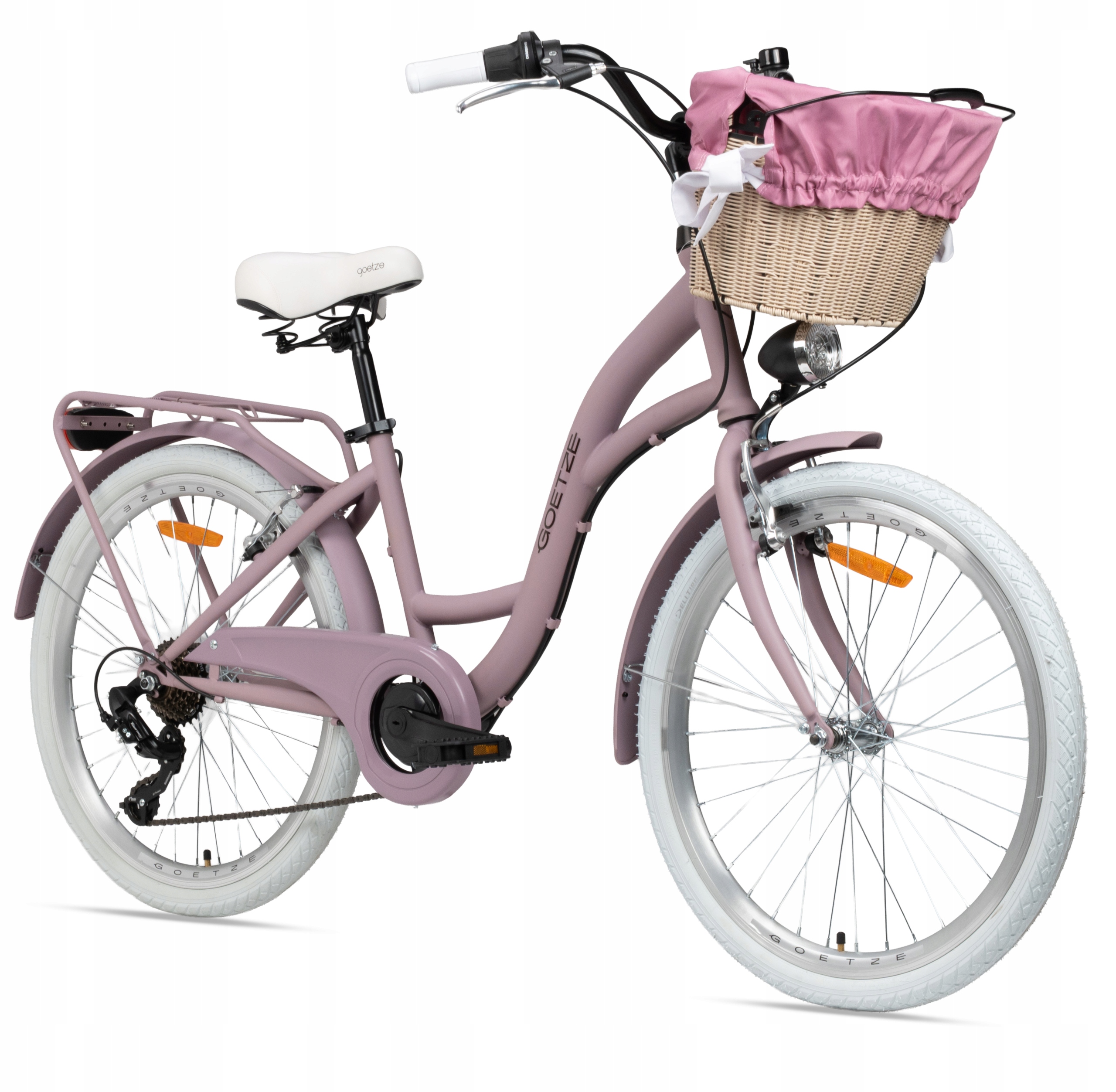 Rower miejski Goetze Mood 24 damski Shimano kosz