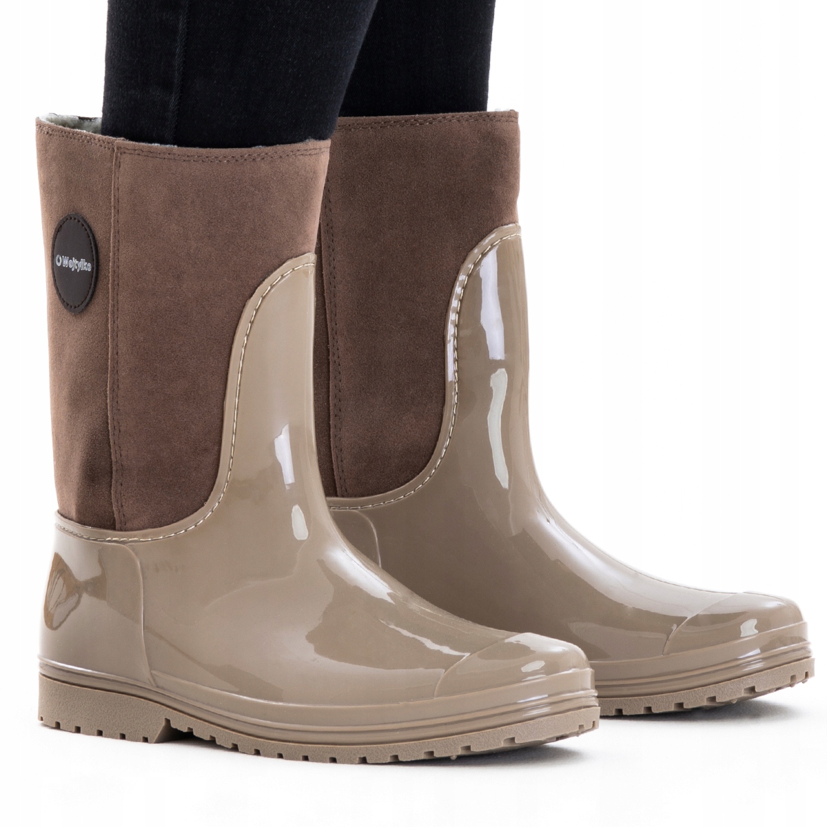 Holínky zateplené pohodlné, vysoké, teplé, měkké, lehké gumáky Wojtyłko 36