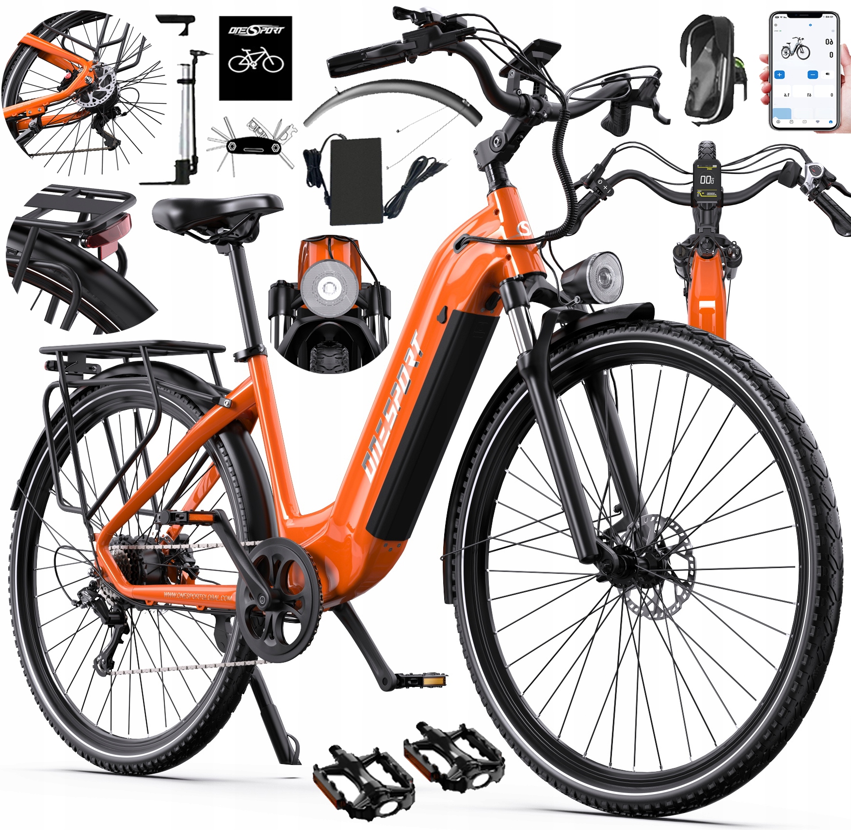 Rower elektryczny Onesport OT05 Pro 250W 36V 140KM 22.5Ah E-bike Miejski