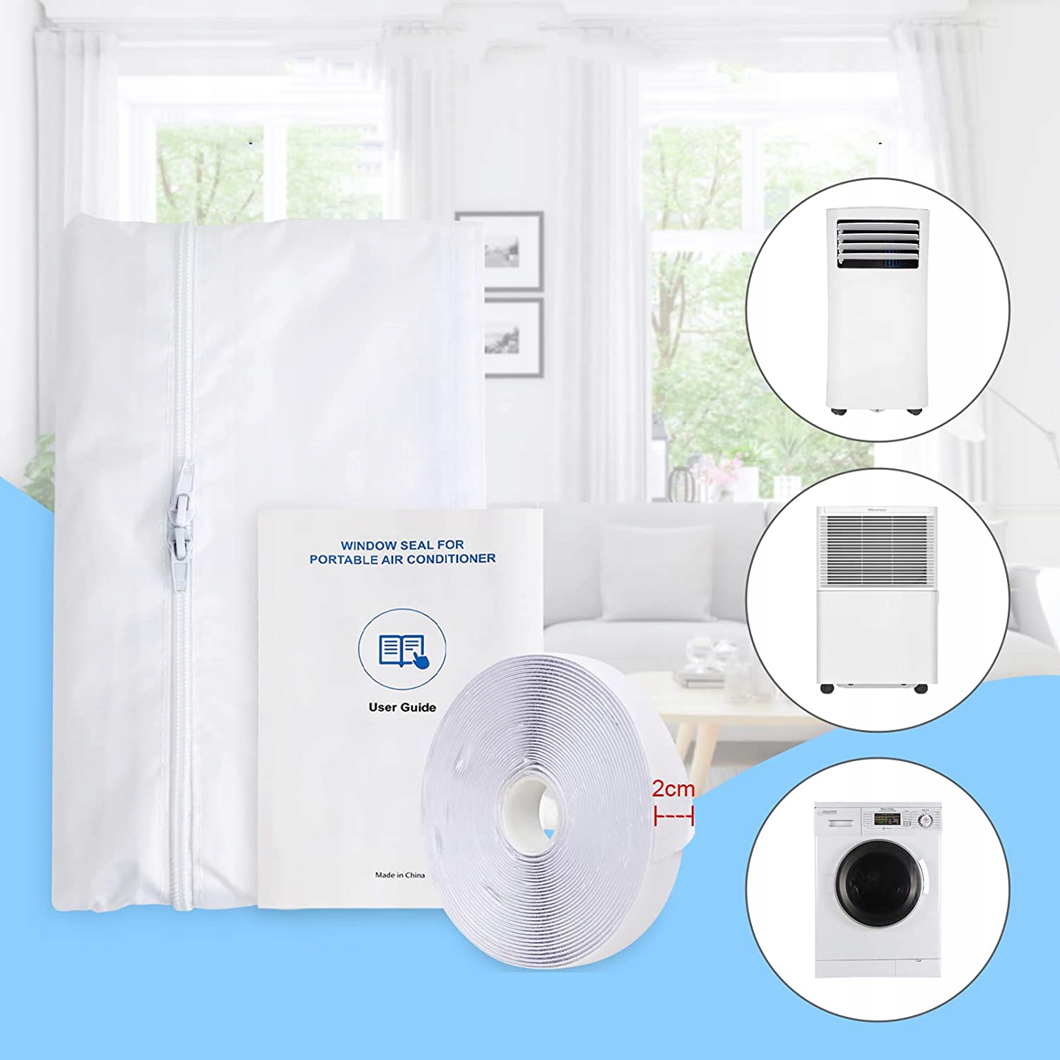 USZCZELKA OKNA DO KLIMATYZACJI PRZENOŚNEJ MONOBLOK 400cm Kod producenta HG195800