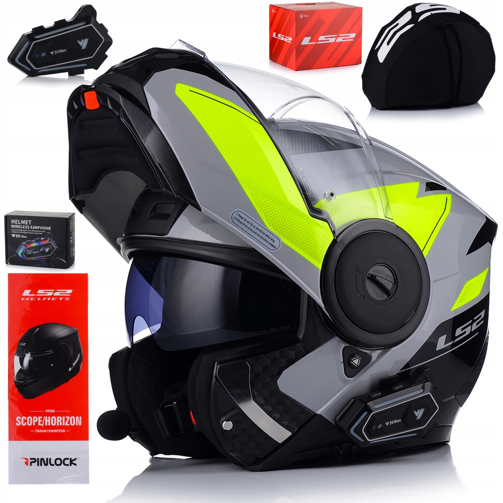 Motocyklová Prilba LS2 FF902 Scope Pinlock 70 Blenda Interkom