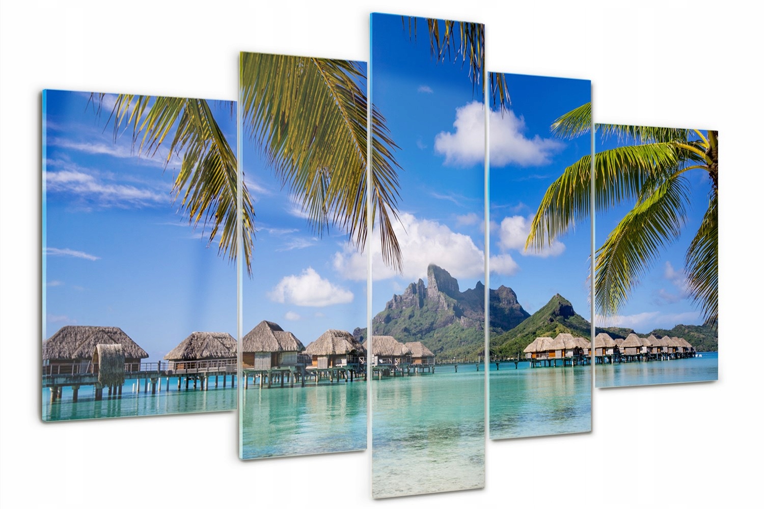 

Obraz szklany tryptyk Palmy na Bora Bora 170x100cm