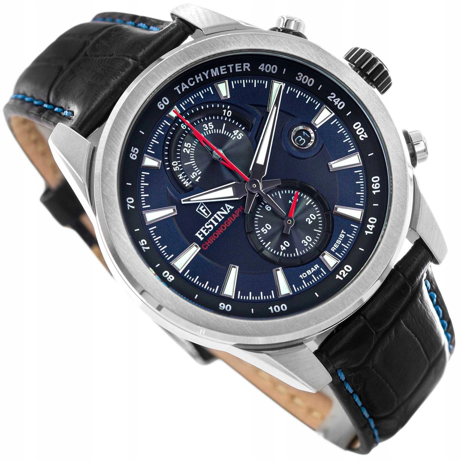 Pánské Hodinky Festina F20695/5 Timeless Chronograph Černé S Datem Na Řemínku