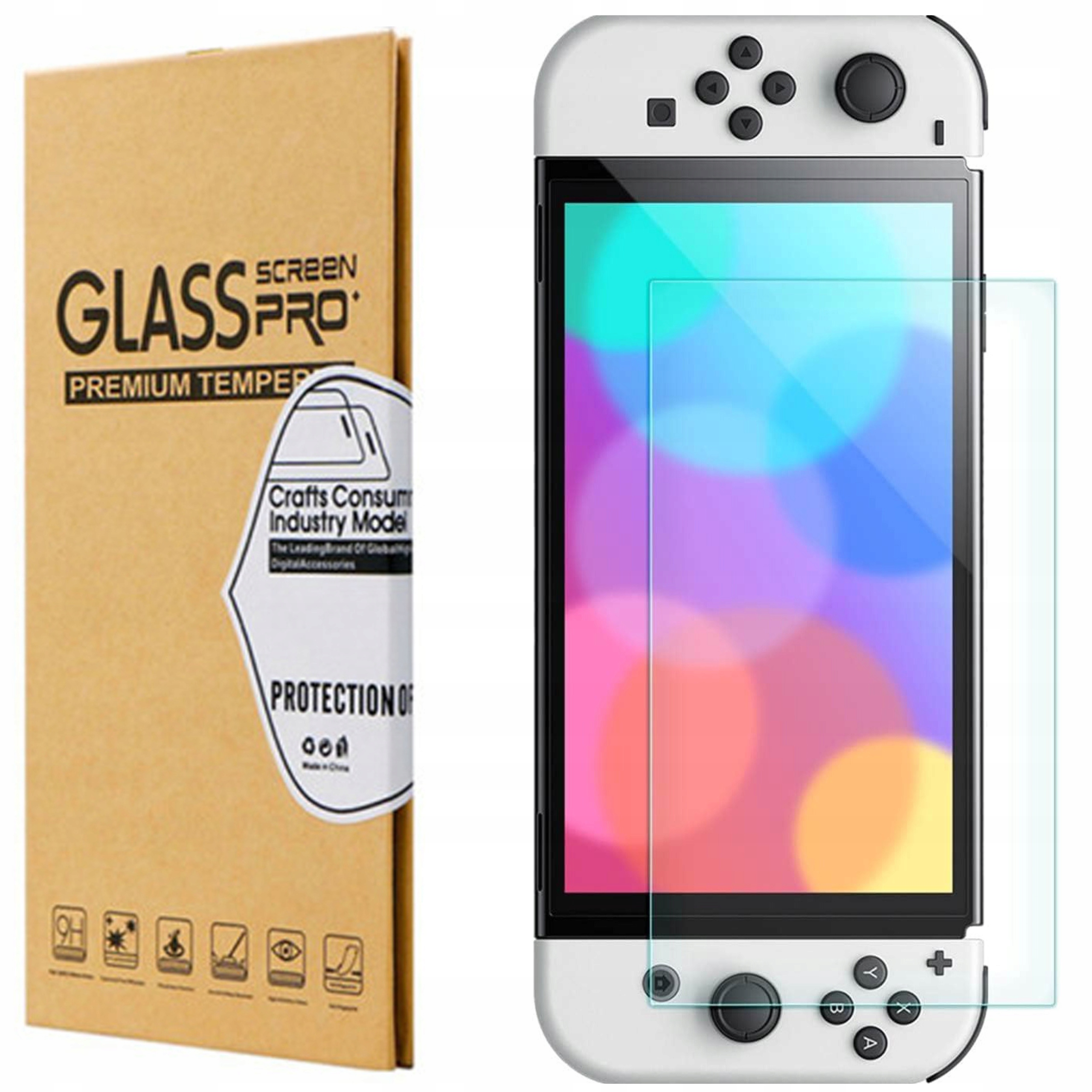 SZKŁO HARTOWANE 9H do NINTENDO SWITCH OLED 2pak