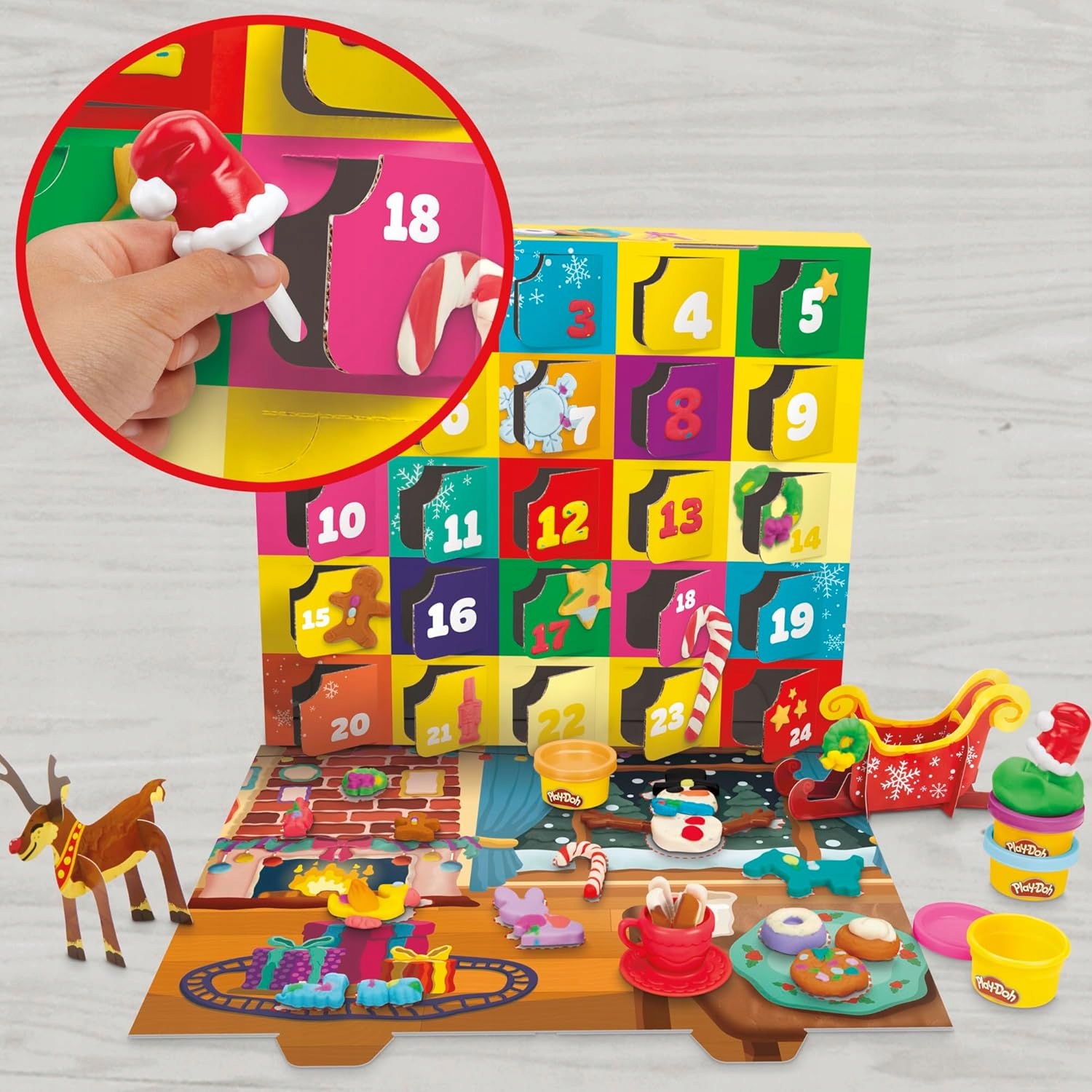 Адвент-календарь Play-Doh G0501, масса для лепки 24 цветов и 28 аксессуаров, от 3 лет — фото 8