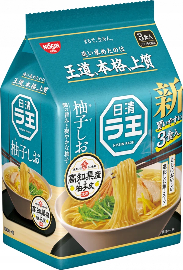 2x Raoh Yuzu Shio Ramen polévka s příchutí kuřecího masa a citrusů 3 x 93 g Nissin