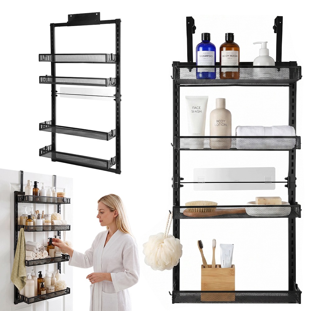 Police Koupelnový regál Přenosný Lehký Rustikální Do Kuchyně Koupelny Prádelna