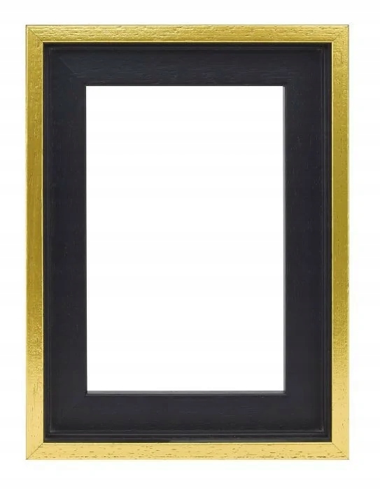 Dřevěný rám na obraz Slim černo-zlatý 30x40 cm American Box