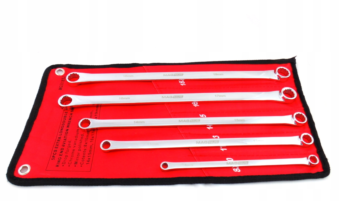 Набор ключей для натяжителей экстра длинные 8-19 мм