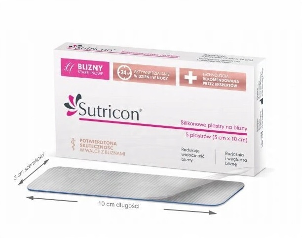 

Sutricon silikonowe plastry na blizny 3x10cm 5szt