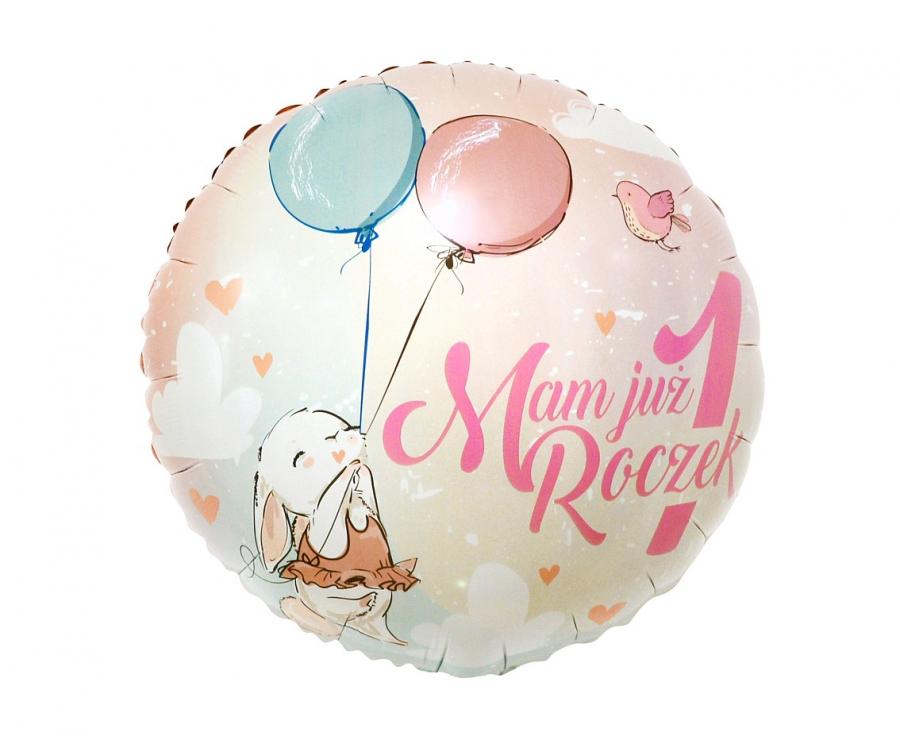 

Balon foliowy Mam już roczek króliczek 36 cm