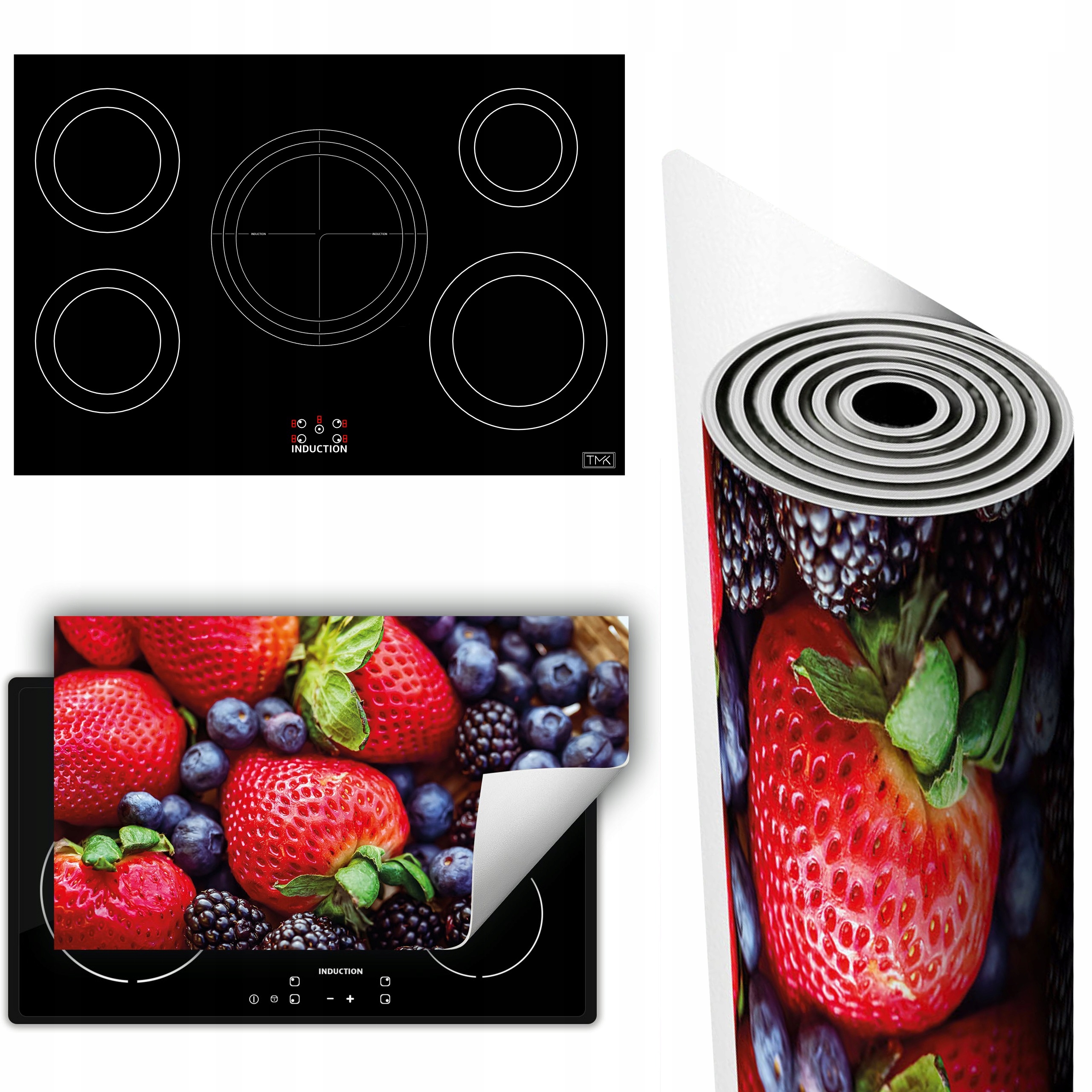 Vinylová Podložka Ochrana Kuchyňské Desky 90x52 Ovoce dřevo