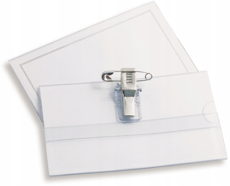 

Identyfikator z klipsem i agrafką 90x57mm 50 szt.