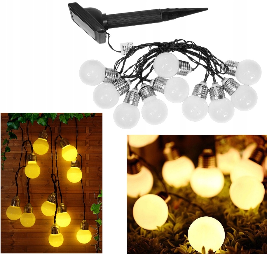 LAMPKI CHOINKOWE ŚWIĄTECZNE 10 LED sznur SOLARNY Marka Polux