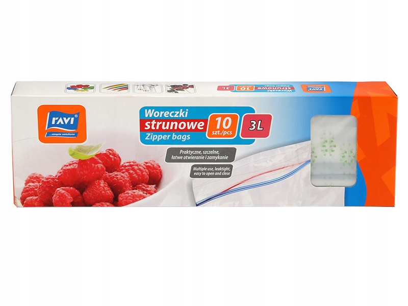 WORECZKI STRUNOWE DO ZAMRAŻANIA ŻYWNOŚCI 10SZT 3L