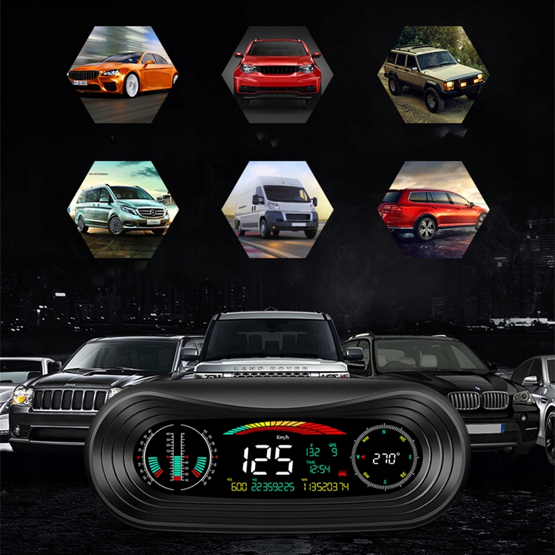 POCHYŁOMIERZ PRZECHYŁOMIERZ OFFROAD KOMPAS GPS 4x4 Waga produktu z opakowaniem jednostkowym 0.4 kg