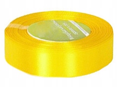 

Satynowa Wstążka Żółta tasiemka Kokardki 25mm 32m